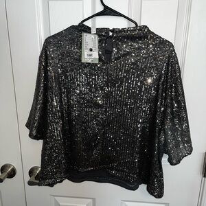 New H&M sequined top